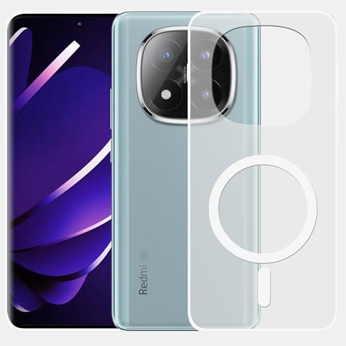 Image of amazon basics Luxury Paper Thin Case Cover for Redmi Note 14 Pro Plus 5G | Matte Finish | Compatible with magsafe | (White, Redmi Note 14 Pro Plus 5G)