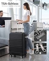 Kono Großer Reisekoffer 100 L, Hartschalenkoffer aus ABS+PC Trolley – Ansicht 6