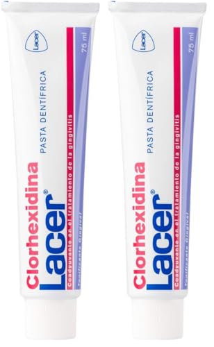 LACER CLORHEXIDINA - Pasta Dental 75ml, Tratamiento Coayudante de la Gengivitis y la Periodontitis, Implantología y Cirugía (Paquete de 2)