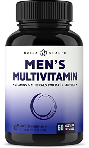 Men's Daily Multivitamin Supplement - Vegan Capsules with Biotin, Vitamins A B C