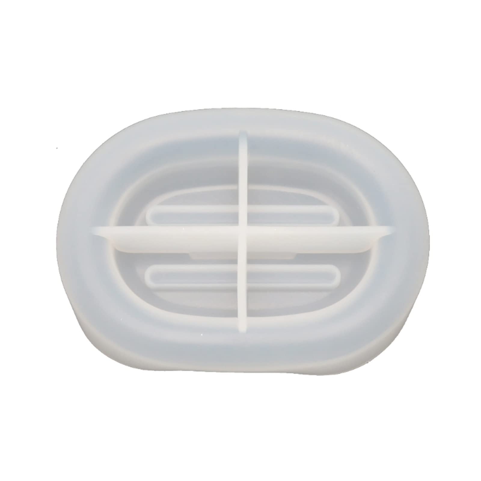 JINGYAN Soap Dishes Soap Dispenser Silicone Mold Mirror Rectangle Oval Drain Dishes(1)