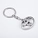 QZS Car Logo Key Chain Ring - 2020 3D Chrome Metal Car Keychain Keyring Family Present for Man and Woman Gifts Elegant Durable for Toyota Cars