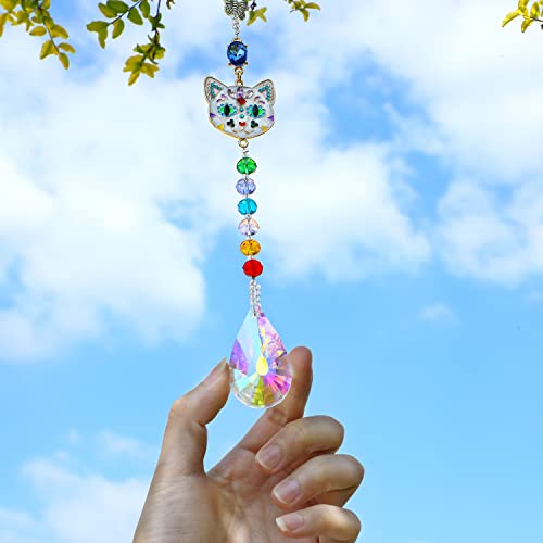 Strasssteine Kristall Sonnenfänger Anhänger, hängende Kristalle für Fenster, Glas Regenbogen Prisma Sonnenfänger Innen und Gartendekoration