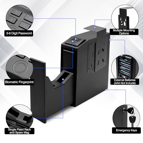 Sgorlds Biometric Slider Gun Safe For Handgun,Auto Sliding Door Hand Gun Safe thumb #3