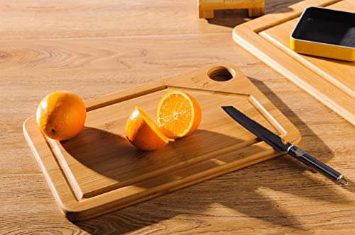 Mohy Bamboo Cutting Board Set With Juice Groove (Set Of 3 With Holder) – Extra Large Thick Chopping Board Set For Meat, Cheese, Fruit And Vegetables #TOP1