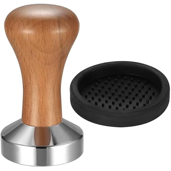 51 mm tamper do kawy, tamper do espresso do kawy, stal szlachetna, zestaw ubijaka do kawy 51 mm z drewnianym uchwytem do ekspresu do kawy, do kawiarni i miłośników kawy