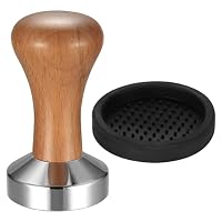 SZJYG 51mm Kaffee Tamper, Espresso Tamper für Kaffee, Edelstahl Kaffeestampfer, 51mm Stempel Stampfer Set mit Holzgriff für Espressomaschine, Cafes und Kaffeeliebhaber – Ansicht 1