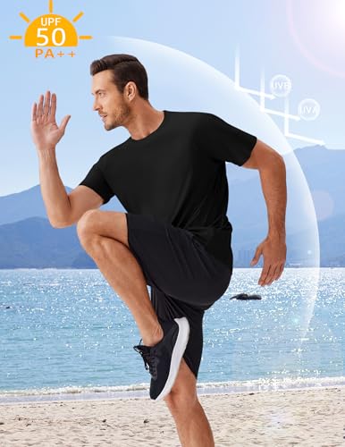 PINSPARK Men's T-Shirts Short Sleeve UPF 50+ Lightweight Quick Dry Moisture Wicking Cooling Casual Crew Neck Basic Tee Shirts2