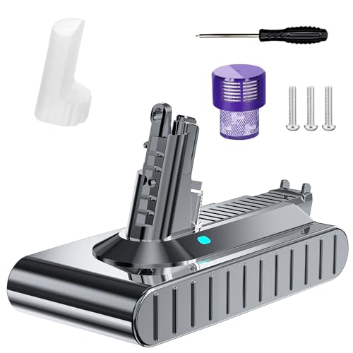 Image of POWTREE 7000mAh 25.2V Screw-in Replacement for Dyson V11 Battery Compatible with V11 SV14 299820 331139-03 970145-02 970145-06 Absolute,Animal,Motorhead,Fluffy,Torque Drive Cordless Vacuum Cleaner