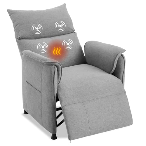 Sillón reclinable con masajes y calefacción Gris miniatura 1