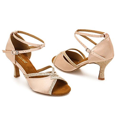 Women Ballroom Dance Shoes Latin Salsa Bachata Performance Sparkly Dance Dancing Shoes3