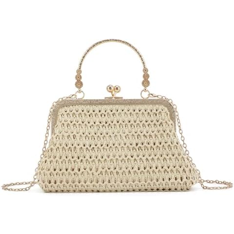 SUKUTU Evening Straw Braided Clutch Bag Cover