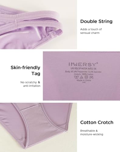 INNERSY String Bikini Panties for Women Sexy Silky Cheeky Underwear 6-Pack4