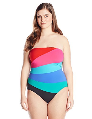 anne cole color block swimsuit