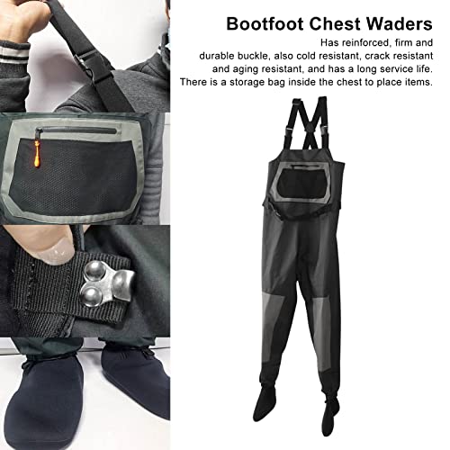 Tefola Wader, Hip Wader Bootfoot Borst Waders Vissen Voet Waden Broek Ademend voor Volwassenen XXL - Image 6