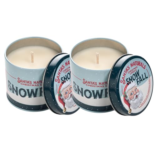 Santasnaturalssnowfallchristmascandles9oz2packnotesofpinecitruseucalyptuschristmasgifteachcandleburns30hoursmadeinusasoyandbeeswaxblendwithessentialoils  Urban Country Home Decor Santas naturals snow fall christmas candles 9oz 2 pack notes of pine citrus eucalyptus christmas gift each candle burns 30 hours made in usa soy and beeswax blend with essential oils  urban country home decor
