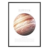 MJ-GRAPHICS® Poster Jupiter Poster Sonnensystem Din A3 
