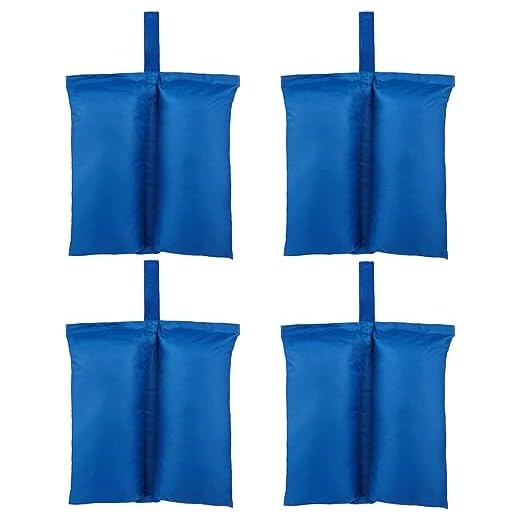 YELAIYEHAO Bolsas de peso para toldo de grado industrial para tienda de campaña emergente, bolsas de arena para patas instantáneas de toldo de refugio al aire libre (color azul-4 grande)