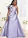 MLRLBFD Satin Navy Blue Prom Dress with Pockets A Line Ball Gowns with Slit Long Corset Formal Evening Gowns for Teens