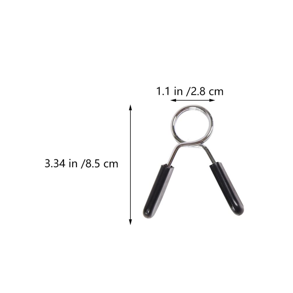BESPORTBLE 6pcs Spring Clip Collars for Barbells Dumbbells Weightlifting Clamps for Secure Weight Hold for