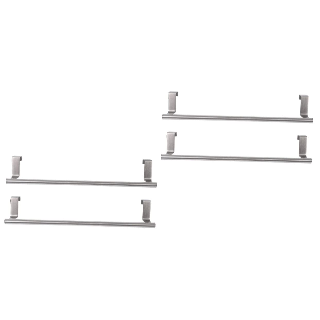 Paquete De 6 Toalleros para Puerta, Toallero De Pared, Perchero De Acero Inoxidable, Toallero para Puerta, Toallero De Pared, Toallero Versátil,Steel Colorx2pcs-36X6.5X6.5CMx2pcs