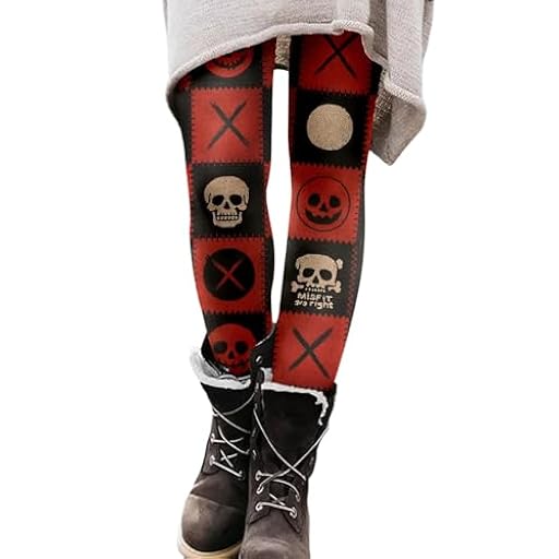 Leggings de moda para mujer con estampado de Halloween para yoga, deporte, ocio, pantalones cómodos con cintura elástica para diferentes actividades, rojo, S | Ya disponible en tu tienda friki favorita! En mundofriki.es!