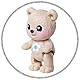 Evi Love Teddy Bike, Spielpuppe mit Einer Flauschigen Jacke, mit Bärenhelm, Schuhe, Fahrrad und Teddy, 12cm, ab 3 Jahren
