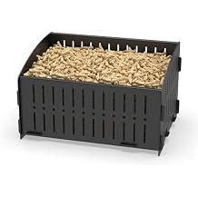 Small Pellet Basket, Portable Pellet Burner Basket for Fireplaces and Wood Stoves, Emergency Camping Stove, 11.5 8 6.7inch