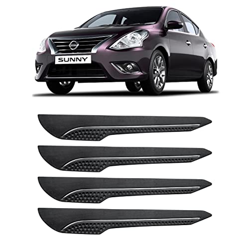 Image of AOSIS-Car Bumper Protector /Bumper Guard for Nissan Sunny with Single Chrome Stripe (4-Pcs)