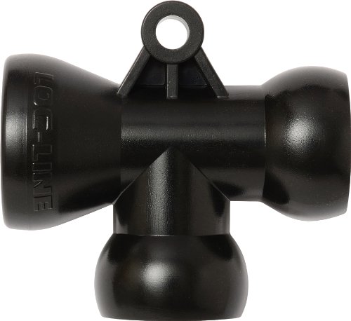 Loc-Line Coolant Hose Component, Black Acetal Copolymer, Tee, 1/2