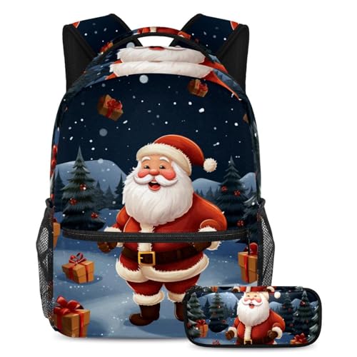 Sac à dos Père Noël trousse à crayons ensemble de cartables étudiants