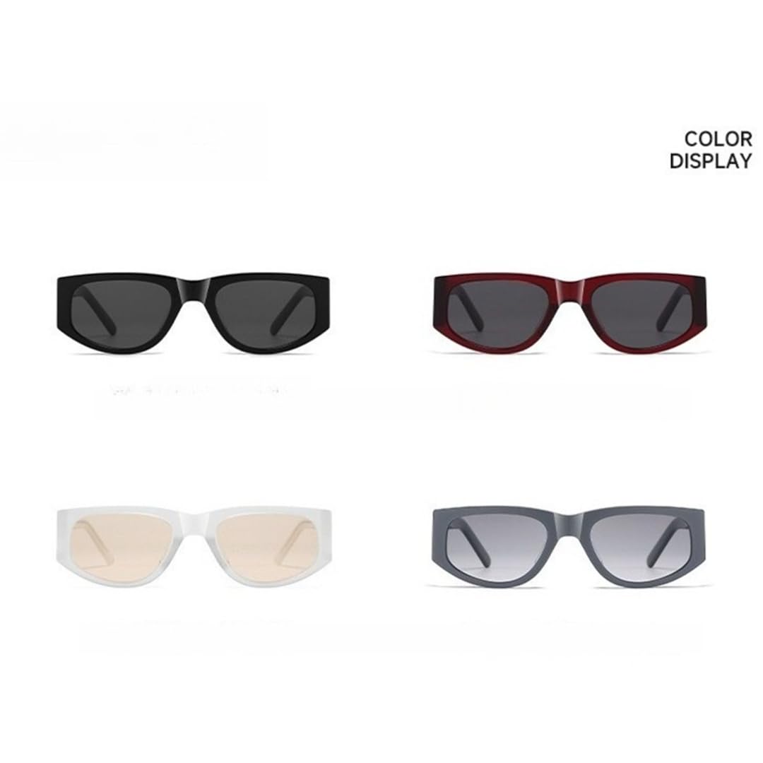 Occhiali da sole da uomo in acetato, modello cat-eye, alla moda, protezione UV400