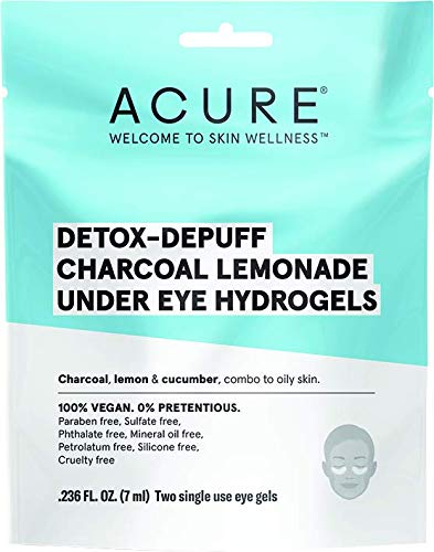 Acure Radically Rejuvenating Under Eye Hydrogel Mask, Provides Anti-Aging Support, & Silk Tree, Purple, Cucumber, 0.236 Fl Oz (Pack of 1)