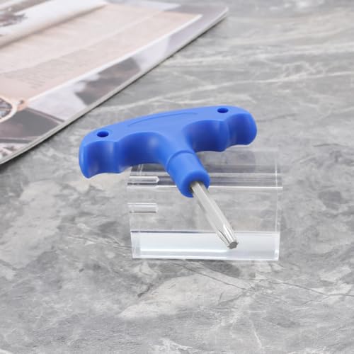 YINETTECH Golfschlägerschlüssel Edelstahl-Kunststoff-Werkzeugschaft-Adapterhülse T25 Pflaumenblüte mit Löchern Passend für die Meisten Schaftzubehörhülsen Blau