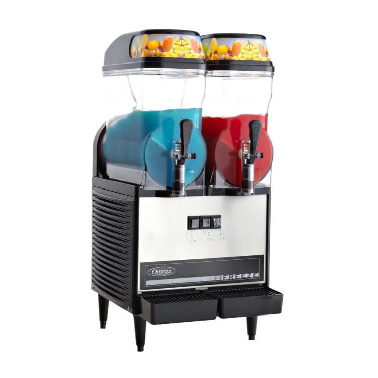 Omega OFS20 Commercial 1/3-Horsepower 710-Watt Granita Machine with 2 3-Gallon Bowls