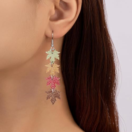 Red Maple Leaf Earrings for Women Autumn Fall Earrings Fall Jewelry for Women Thanksgiving Earrings Thanksgiving Jewelry for Women4