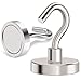 MIKEDE Magnetic Hooks Heavy Duty,120LB+ Strong Magnet with Hook, Super Neodymium Cruise Hooks, Locker Organizer Industrial Hooks for Hanging, Magnetic Hanger for Cruise, Grill - 8 Pack