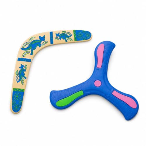 Image of Ufyuayig 2-Piece Boomerang Set with Glow in the Dark Feature