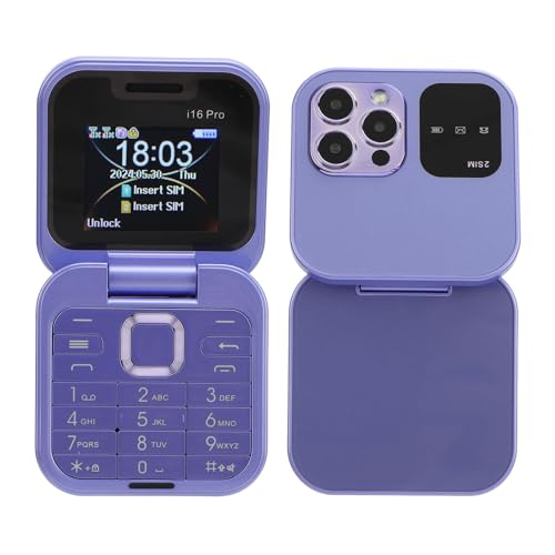 Téléphone portable à rabat 2G débloqué double SIM avec lampe de poche pour enfant