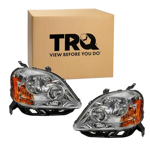 Image of TRQ 2 Piece Headlight Assembly Set Driver & Passenger Side Compatible with 2005-2007 Ford Five Hundred FO2502221 FO2503221