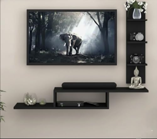 Image of Engineered Wood Wall Mounted Display Cabinet for Your Home, Living Room, Hall, Drawing Room, Bed Room, Office