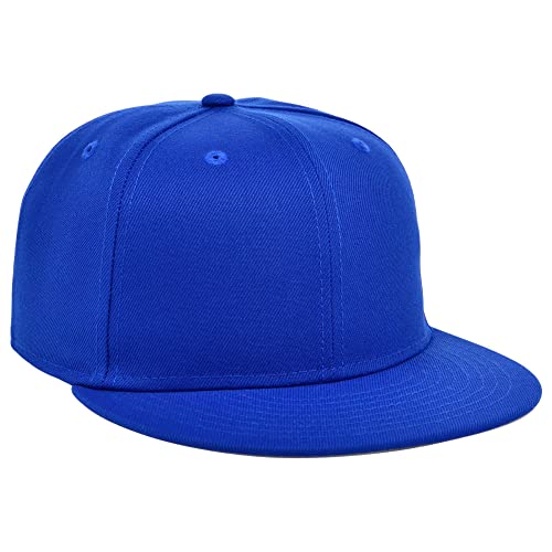 Image of Lids Blank Premium Full Court w /Colored Under Visor Fitted Cap