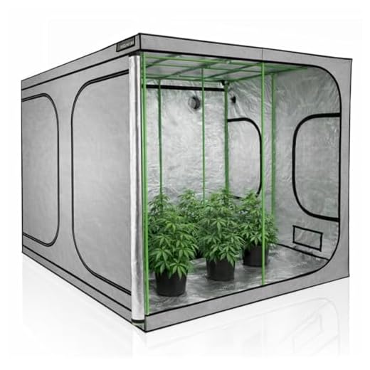 HIGHWERK Growzelt 200 x 200 x 200 cm | MyHomeGrow Grow Tent, Grau | Indoor Grow Tent für Pflanzenzucht | Growbox, Homegrow, Growschrank | Zuchtzelt, Pflanzenzelt, Anzuchtzelt, Gewächshaus Indoor