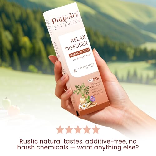 Image of Herbal Diffuser Pen, Relax Diffuser with Chamomile, Peppermint, Saffron, Ashwagandha & Black Maca Root for Breathing in Calm, All Natural Swap - Up to 600 Uses (Varies by Usage), 1 Diffuser, 1 Pack