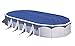 Gre CIPROV611 - Winterabdeckung für Ovalbecken 610 x 375 cm oder Achtform-Becken 500 x 340 cm, Farbe schwarz blau