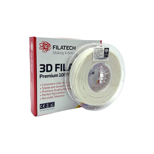 Flexible 3D Printer Filament, FilaFlexible30, TPU-Based, 1.75mm ±0.03mm, 0.5kg Spool, Natural White – 30 Shore D Hardness, High Flexibility, Made in UAE