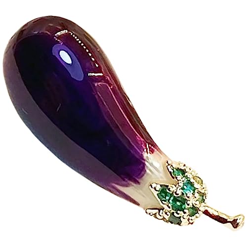 Broche aubergine en cuivre pour customiser une veste ou un chapeau - 4