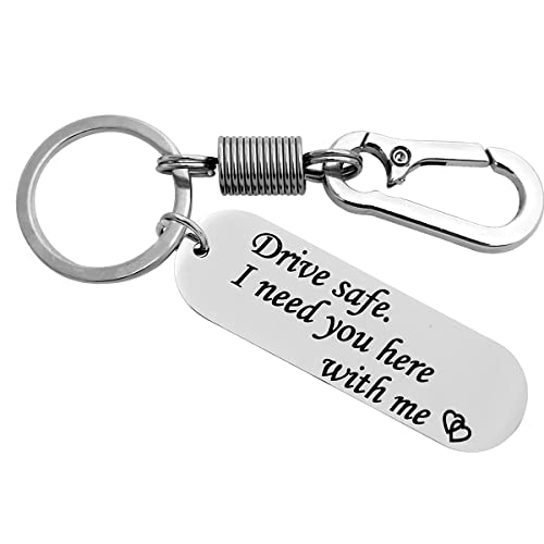 Image of Customize Personalized Laser engraved Drive Safe Keychain Gifts for Husband Dad Boyfriend Valentines Day Father's day Birthday