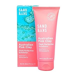 Sand & Sky Flash Perfectie Gezichtsscrubsbehandeling. Australische Roze Klei Huidreiniger