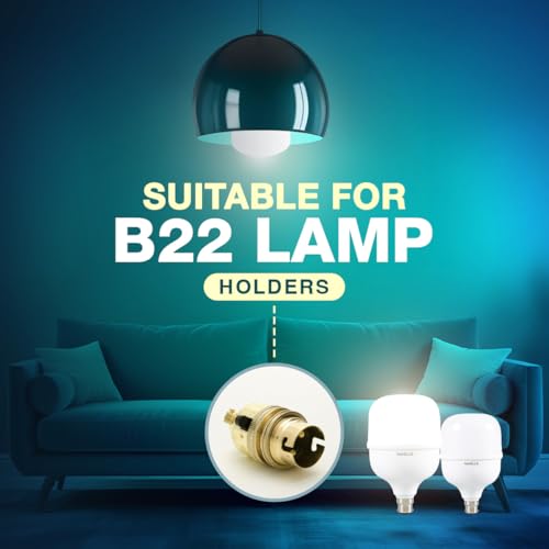 Image of Havells 40W High Wattage Led Bulb | High CRI & High Efficiency | Energy Efficient | Mercury-Free | 4KV Surge Protection | 100 Lumens Per Watt |Cool Day Light (6500K) B22D (Pack Of 4)